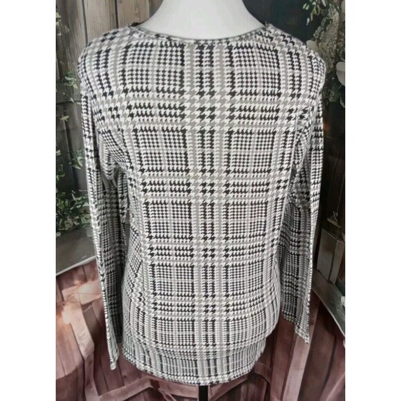 By Chioc's Blouse Size 2 Us L Plaid Long Sleeve 100% Cotton - Picture 3 of 7